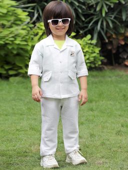 BAD BOYS - White Trendy Jacket with T-Shirt and Pant