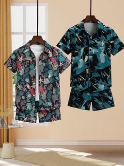 RIGO - Multi-Colour Kids Value Printed Shirt with Shorts (Pack Of 2)