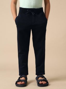 U.S. POLO ASSN. - Blue Kids Boys Solid Regular Fit Trousers