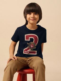 U.S. POLO ASSN. - Blue Kids Boys Numeric Brand T-Shirt