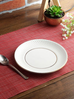 HomeTown - Royal Mezze Bone China Quarter Plate 18 Cm in White Colour