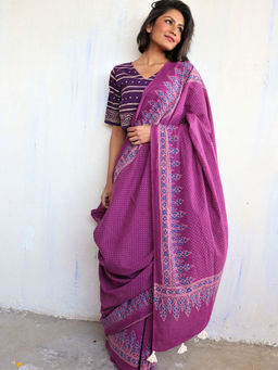 Chidiyaa - Butterfly Girls Sylvia Handblockprinted Cotton Saree
