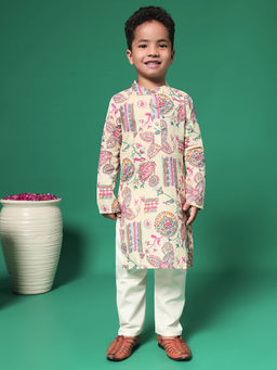 Readiprint - Boys Straight Style Cotton Fabric Kurta and Pyjama (Set of 2)