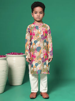Readiprint - Boys Straight Style Cotton Fabric Kurta and Pyjama (Set of 2)