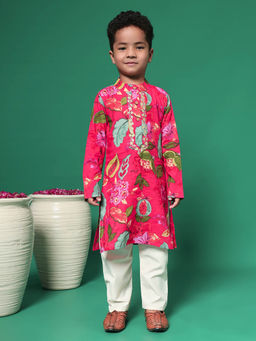 Readiprint - Boys Straight Style Cotton Fabric Kurta and Pyjama (Set of 2)