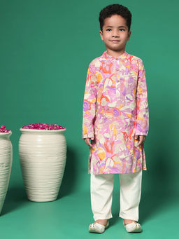Readiprint - Boys Straight Style Lavender Kurta and Pyjama (Set of 2)