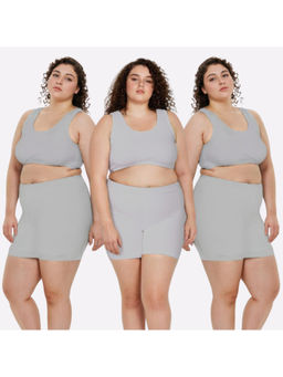 Adira - Plus Size Grey Under Dress Shorties (Pack of 3)