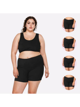Adira - Plus Size Black Under Dress Shorties (Pack of 4)