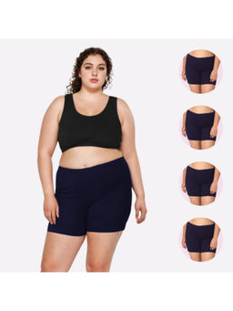 Adira - Plus Size Navy Blue Under Dress Shorties (Pack of 4)