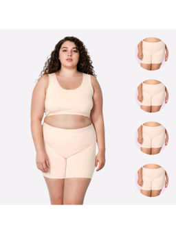 Adira - Plus Size Beige Under Dress Shorties (Pack of 4)