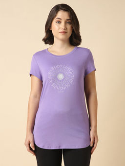 Van Heusen - Women Front Print Round Neck Short Sleeve Lounge T-Shirt