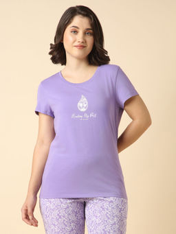 Van Heusen - Women Printed Round Neck Short Sleeve Lounge T-Shirt