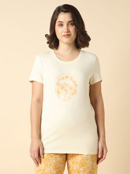 Van Heusen - Women Printed Round Neck Short Sleeve Lounge T-Shirt