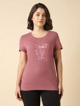 Van Heusen - Women Printed Round Neck Short Sleeve Lounge T-Shirt