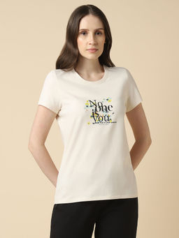 Van Heusen - Women Printed Round Neck Short Sleeve Lounge T-Shirt