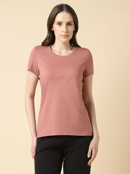 Van Heusen - Women Printed Round Neck Short Sleeve Lounge T-Shirt