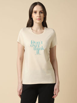 Van Heusen - Women Printed Round Neck Short Sleeve Lounge T-Shirt