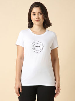 Van Heusen - Women Printed Round Neck Short Sleeve Lounge T-Shirt