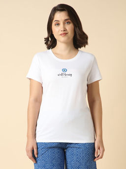 Van Heusen - Women Printed Round Neck Short Sleeve Lounge T-Shirt