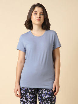 Van Heusen - Women Solid Crew Neck Short Sleeve Lounge T-Shirt