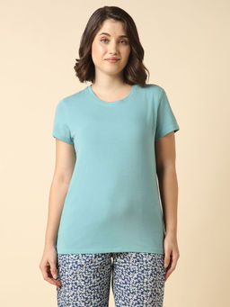 Van Heusen - Women Solid Crew Neck Short Sleeve Lounge T-Shirt