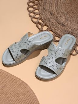 ROCIA - By Regal Green Women Laser Cut Comfort Sandals