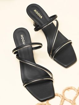 ROCIA - By Regal Black Women Classic Zig Zag Stilettos Heels