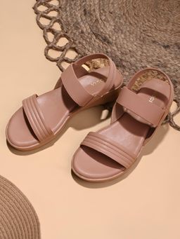 ROCIA - By Regal Peach Women Casual Wedge Sandal Heels