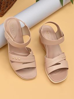 ROCIA - By Regal Nude Women Comfort Wedges Heels