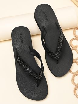 ROCIA - By Regal Black Women Diamond Studded Sandal Heels