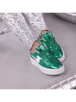 Hamster London - Metallic Hot Green Party Sneakers