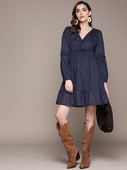 Label Ritu Kumar - Navy Blue Mini Dress