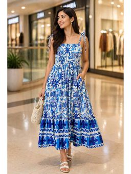 GULABiDRESS - Women's Viscose Smocked Midi Dress