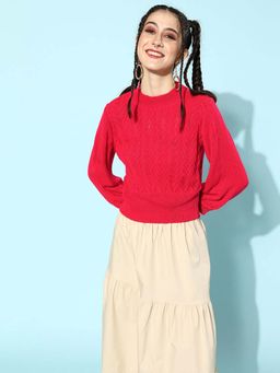 STREET 9 - Pink Acrylic Sweater
