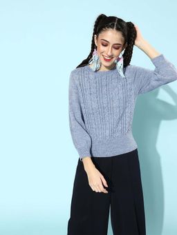 STREET 9 - Blue Acrylic Sweater
