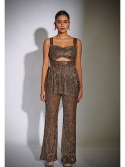 Weaving Cult - Copper Luxe Cut Out Co-Ord (Set of 2)