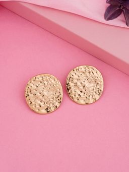 Estele - Gold Plated Moon Stud Earrings for Women