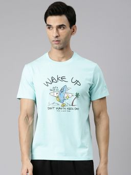 Xtep - Blue Short Sleeves T-Shirt for Men