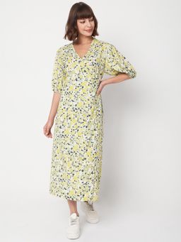 VERO MODA - Women Printed Green Dress