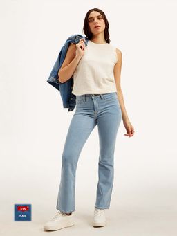 Levi's - Women Mid Rise Slim Fit Light Blue Jeans