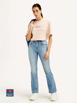 Levi's - Women High Rise 725 Slim Fit Straight Light Blue Jeans