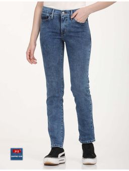 Levi's - Womens Mid Rise 312 Slim Fit Blue Jeans