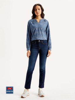 Levi's - Womens Mid Rise 312 Slim Fit Dark-Blue Jeans