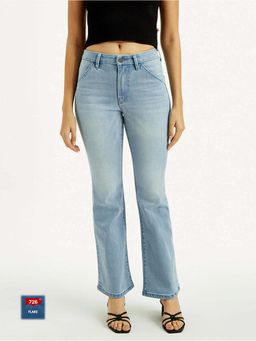 Levi's - Womens High Rise 726 Slim Flare Fit Light-Blue Jeans