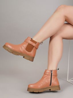 CLOG LONDON - Womens Tan Casual Boots