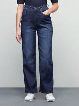 U.S. POLO ASSN. - Women Blue Solid/Plain Cotton Jeans