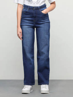U.S. POLO ASSN. - Women Blue Solid/Plain Cotton Jeans