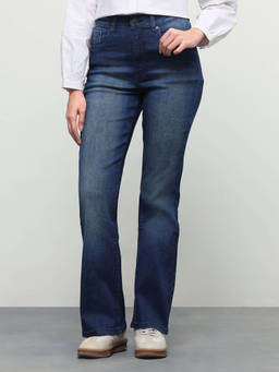 U.S. POLO ASSN. - Women Blue Solid/Plain Cotton Jeans