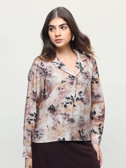 U.S. POLO ASSN. - Women Multi-Color Floral Viscose Top