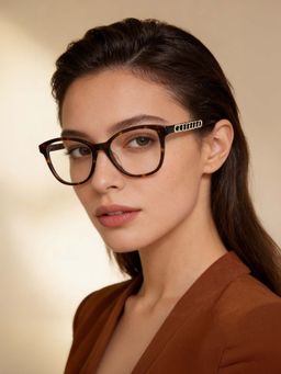 Guess - Eyewear for Women with Shiny Brown Demi Acetate Frame (51)